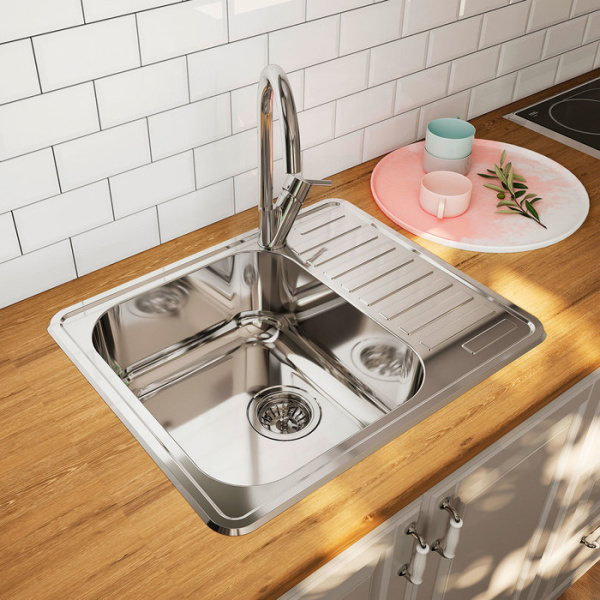 Кухонная мойка, нержавеющая сталь iddis Strit STR58PLi77, сталь