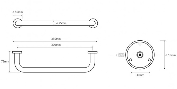 Поручень прямой  Bemeta NEO 102307015