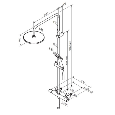 Душевая система Damixa Jupiter 977800300