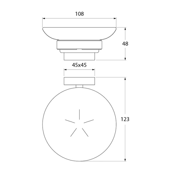 Мыльница IDDIS Edifice матовое стекло латунь (EDIMBG0i42)