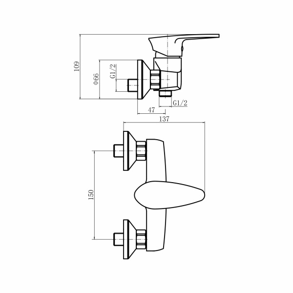 Смеситель для душа PLSTART (PL2005-8) Смеситель для душа PLSTART (PL2005-8)