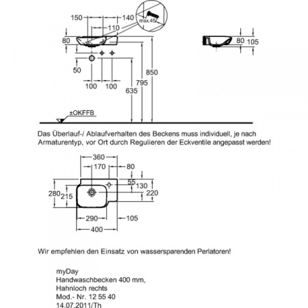 Раковина Keramag myDay 125540 (40х28 см)