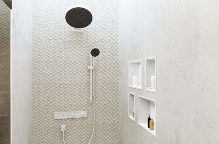 Термостат для душа на 2 потребителя Hansgrohe RainSelect 15380700 белый матовый 