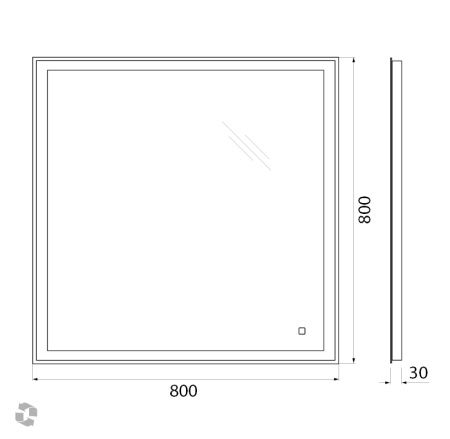 Зеркало BelBagno SPC-GRT-800-800-LED-TCH