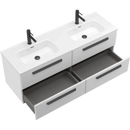 Тумба под раковину Cezares ECO-CER-N-1400-4C-SO-2-BL Bianco Lucido без ручек