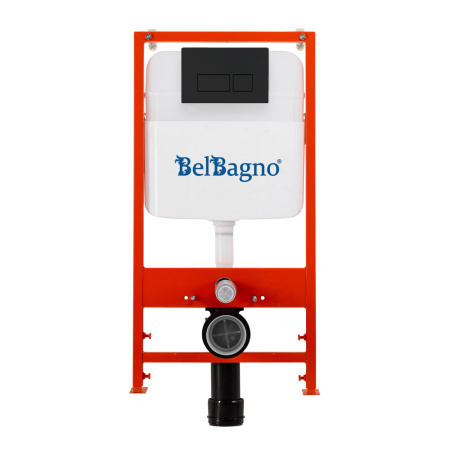 Комплект унитаза с инсталляцией BelBagno BB5177CH-TOR/SC/BB026/BB044NERO
