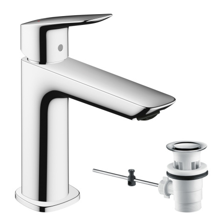 Смеситель для раковины с донным клапаном Hansgrohe Logis Fine 71251000 хром