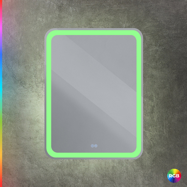 Зеркало c RGB подсветкой (60х80) Cezares CZR-SPC-MC-600-800-RGB-TCH