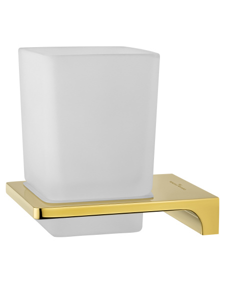 Стакан для зубных щеток с держателем WONZON & WOGHAND ECLIPSE, глянцевое золото WW-9121-LG