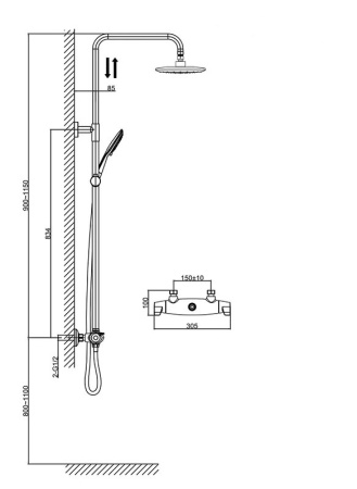 Душевая система D&K Bayern Potsdam (DA2143701B14)
