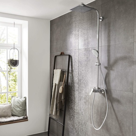 Душевая система с однорычажным смесителем hansgrohe Crometta E 240 1jet Showerpipe 27284000