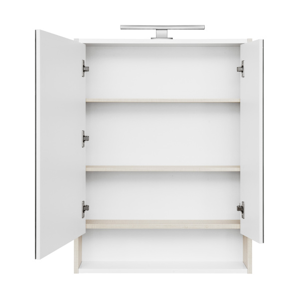 Зеркальный шкаф Aquaton Рико 65 белый, ясень фабрик 1A215202RIB90