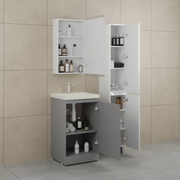 Тумба без раковины 50 см  Style Line Моно СС-00002489 антискрейтч серый