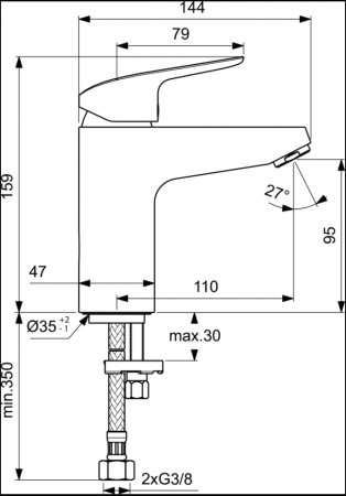 Смеситель для раковины Ideal Standard Ceraflex B1714AA