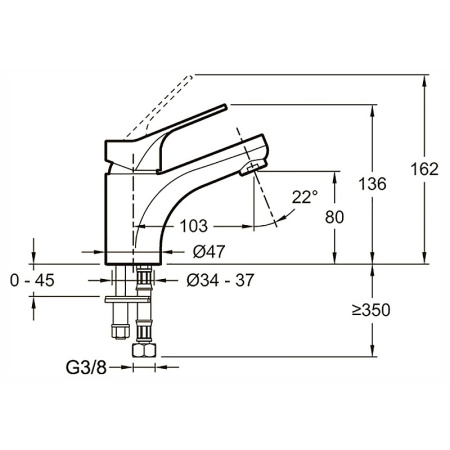 Смеситель для раковины Jacob Delafon Brive E75762-4-CP