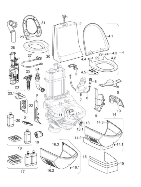 Крышка смывного бачка для Geberit AquaClean 8000plus: Альпийский белый  250.061.11.1