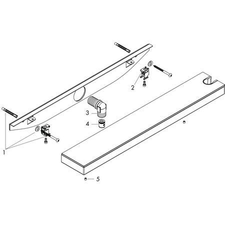 Подключение для душевого шланга с держателем Hansgrohe Rainfinity Porter 500 26858700 белый матовый