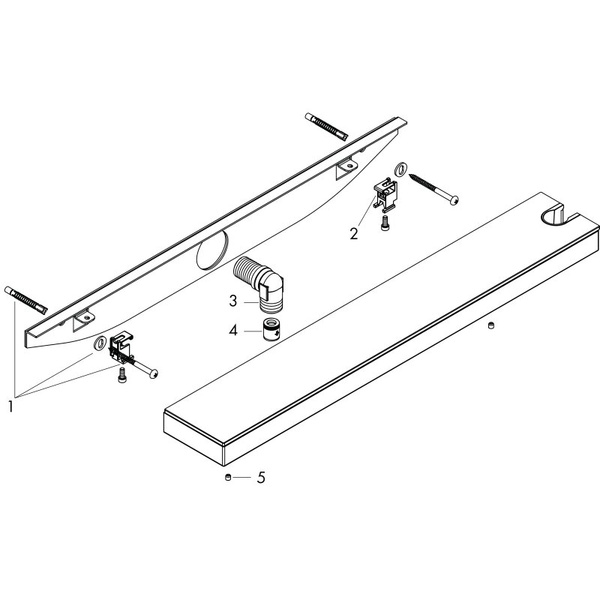 Подключение для душевого шланга с держателем Hansgrohe Rainfinity Porter 500 26858000 хром