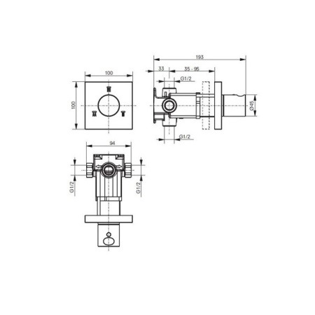 Переключатель потоков Toto Showers DB351RVE