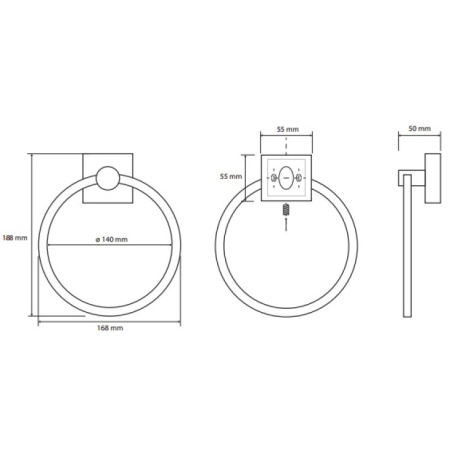 Кольцо для полотенец Bemeta BETA 132104062