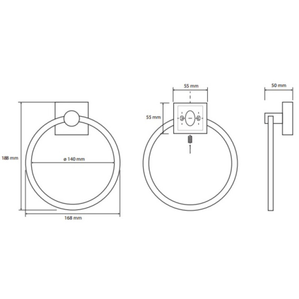 Кольцо для полотенец Bemeta BETA 132104062 Кольцо для полотенец Bemeta BETA 132104062