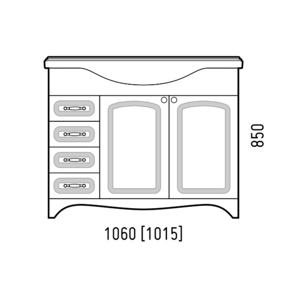 Тумба напольная Corozo Классика 105 SD-00000315