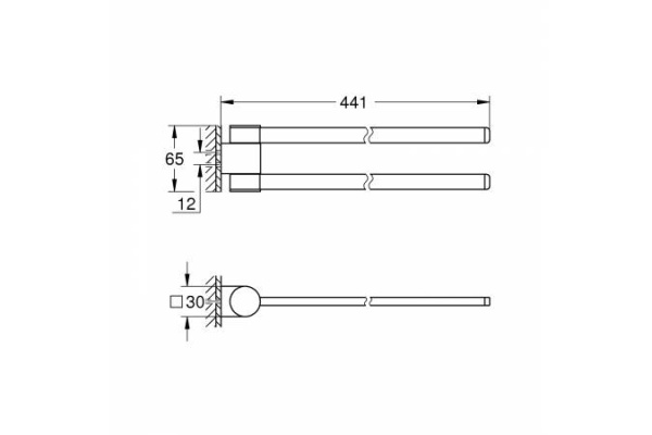 Держатель для полотенца GROHE Selection 41063 GL0 (41063GL0) холодный рассвет глянец Держатель для полотенца GROHE Selection 41063 GL0 (41063GL0) холодный рассвет глянец
