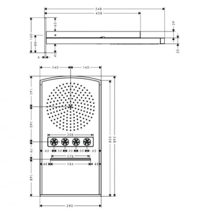 Верхний душ Hansgrohe Raindance Rainfall 28411000