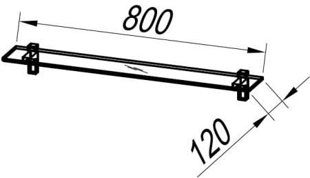 Стеклянная полка Kolpa-San Adele PST 80