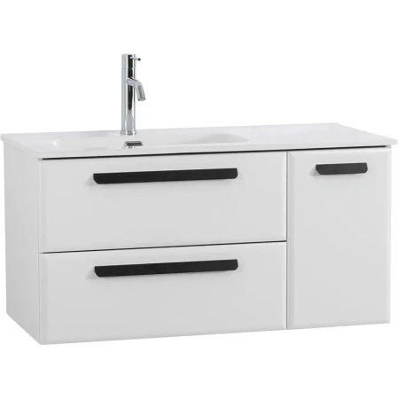 Тумба под раковину Cezares ECO-CER-N-1000-2C-1A-SO-BL-L Bianco Lucido без ручек
