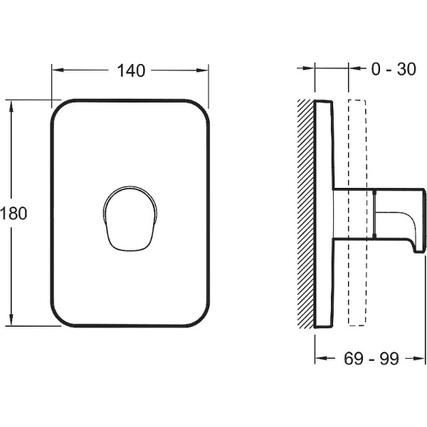Переключатель Jacob Delafon Modulo E75411-CP Переключатель Jacob Delafon Modulo E75411-CP