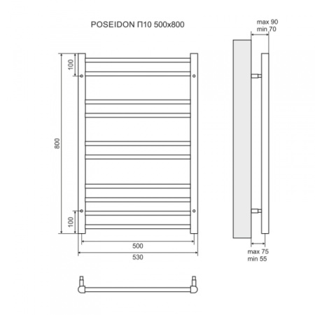 Полотенцесушитель Lemark Poseidon LM42810