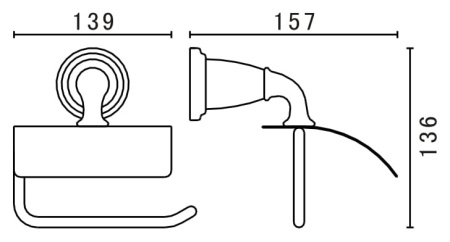 Держатель туалетной бумаги Art&Max AM-3683AW-Br
