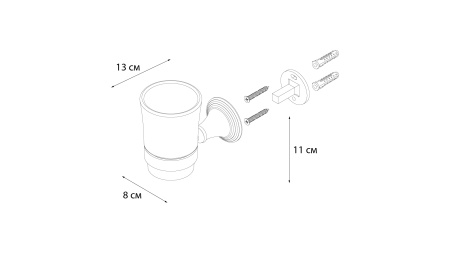 Держатель зубных щеток FIXSEN Best одинарный FX-71606