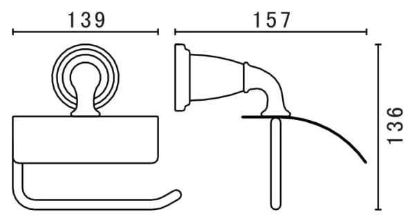 Держатель туалетной бумаги Art&Max AM-3683AW-Br