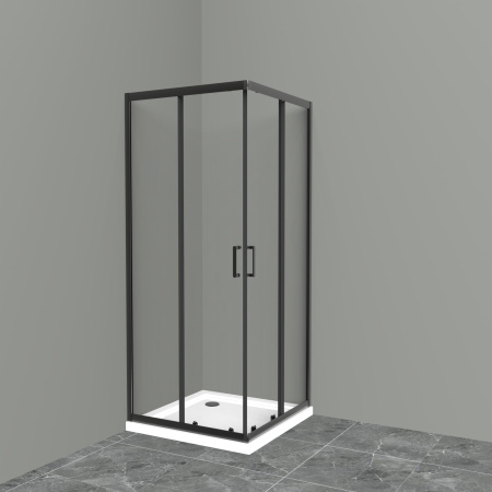 Душевой уголок (100х100) BelBagno UNO-195-A-2-100-C-NERO