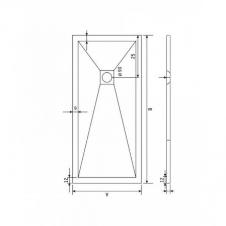 Душевой поддон 90х160х3 RGW ST-169W 14152916-01