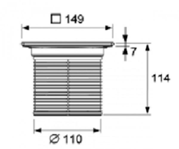 Декоративная решетка TECE 3660004