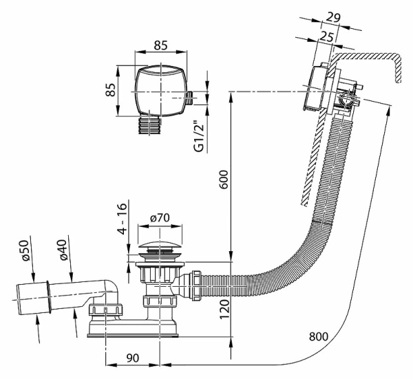 Слив-перелив Ravak X01505