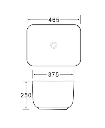 Раковина накладная (46,5х37,5) SantiLine SL-1112MP