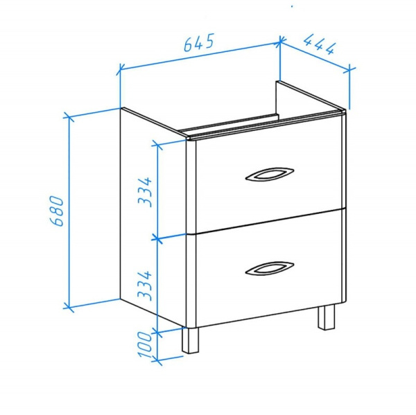 Тумба под раковину Bellezza Джела 70 4639811110019