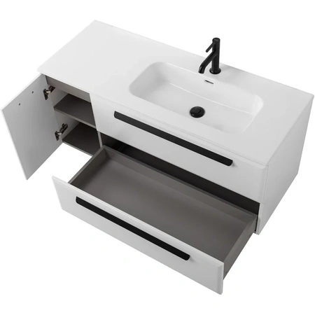 Тумба под раковину Cezares ECO-CER-N-1200-2C-1A-SO-BL-R Bianco Lucido без ручек