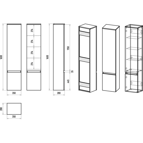Пенал Brevita Victory VIC-05035-010L белый
