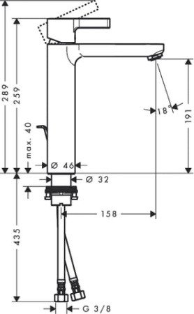 Смеситель для раковины Hansgrohe Metris S 31021000