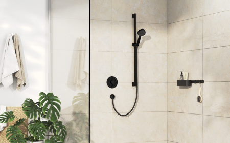 Смеситель для душа Hansgrohe DuoTurn S 75618670 матовый черный