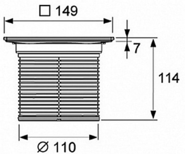 Трап квадратный TECE 3660008