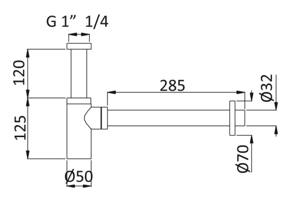 Сифон для раковины Cezares CZR-B-SMT-NOP