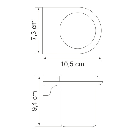 Стакан для зубных щеток одинарный WasserKRAFT Kammel K-8328
