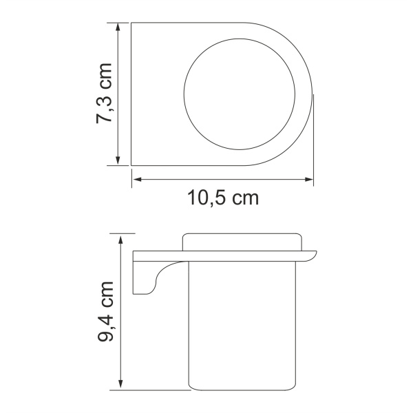 Стакан для зубных щеток одинарный WasserKRAFT Kammel K-8328WHITE