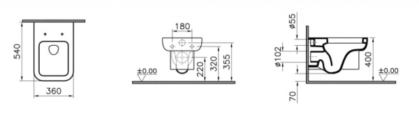 Унитаз подвесной Vitra MOD 5353B003-0075